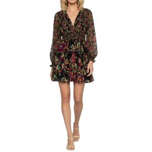 Ulla Johnson Lya Cosmic Floral Silk Mini Dress Size 6 NWT $690
